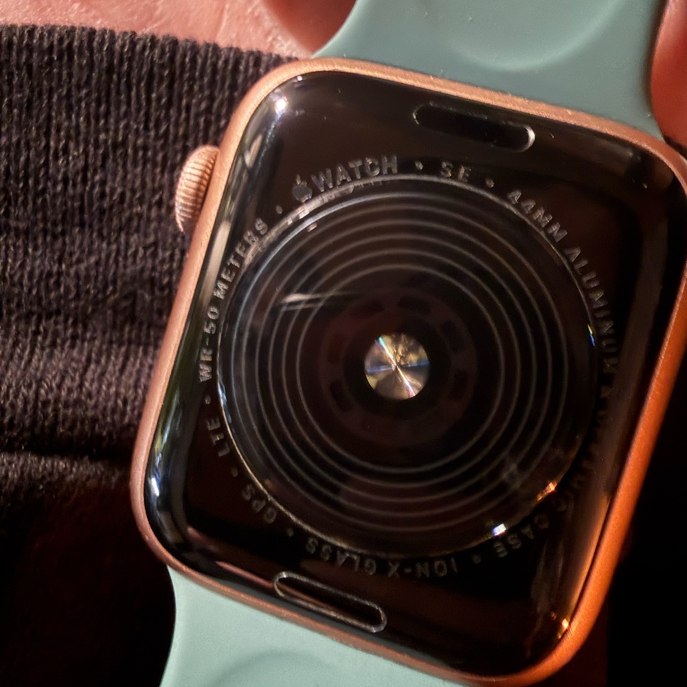Apple Smartwatch with Teal Band and Gold Case - Picture 2 of 6